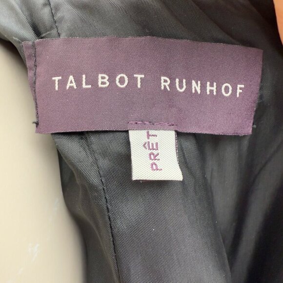 TALBOT RUBHOF Luxury Designer Cocktail Sequins A-Line Black Grey Dress sz 36 / 6 - Picture 10 of 13